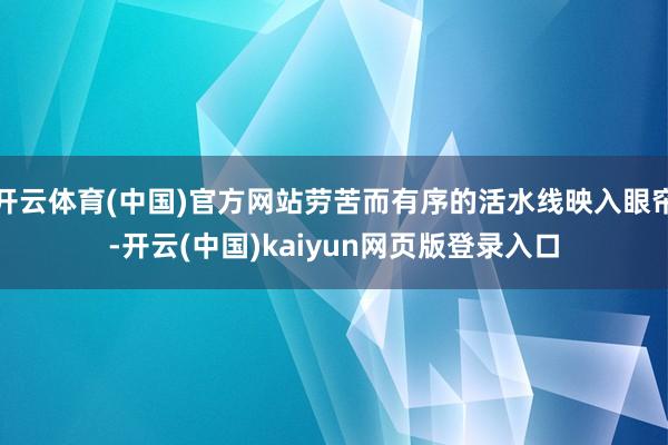 开云体育(中国)官方网站劳苦而有序的活水线映入眼帘-开云(中国)kaiyun网页版登录入口