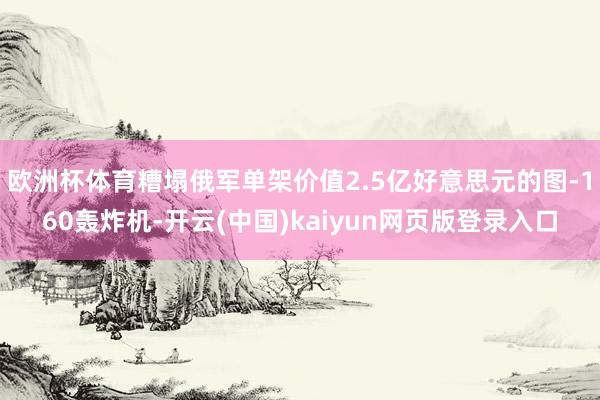 欧洲杯体育糟塌俄军单架价值2.5亿好意思元的图-160轰炸机-开云(中国)kaiyun网页版登录入口